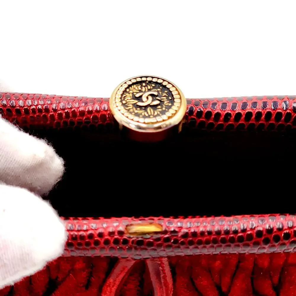Rare Vintage 1980s CHANEL Suede Frame Bag by Karl Lagerfeld - Picture 10 of 17